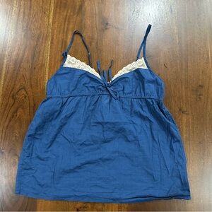 Vintage Old Navy Y2K Baby Doll Lace Accent Cami Sz M Bella Swan Elena Gilbert